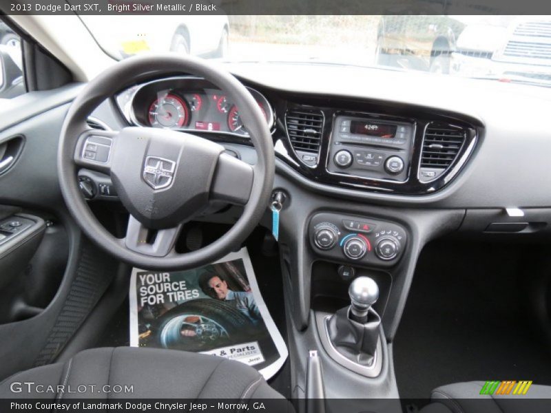 Bright Silver Metallic / Black 2013 Dodge Dart SXT