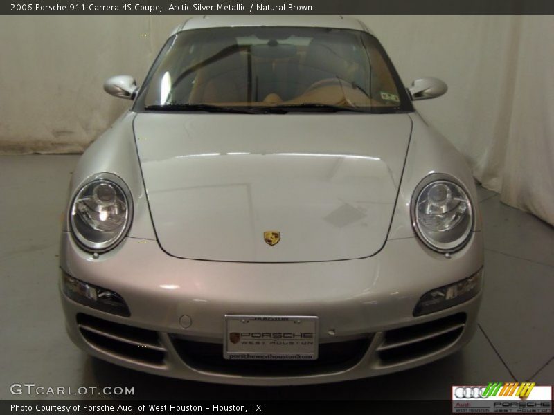 Arctic Silver Metallic / Natural Brown 2006 Porsche 911 Carrera 4S Coupe