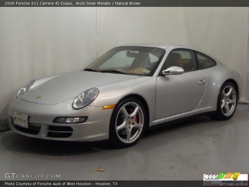 Arctic Silver Metallic / Natural Brown 2006 Porsche 911 Carrera 4S Coupe