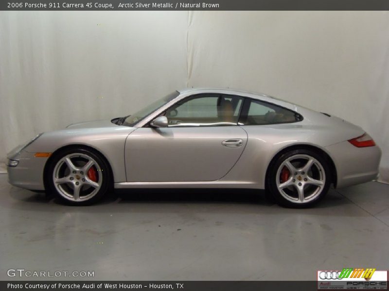 Arctic Silver Metallic / Natural Brown 2006 Porsche 911 Carrera 4S Coupe