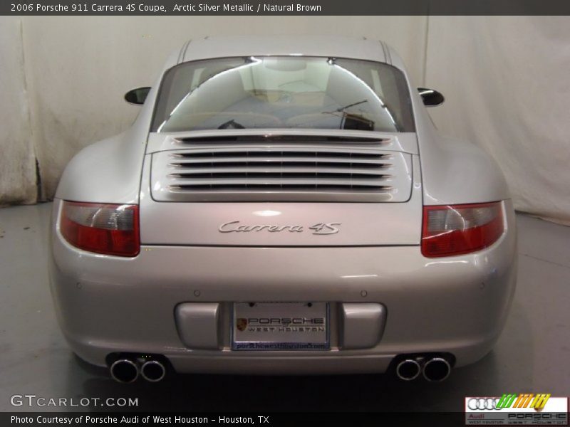 Arctic Silver Metallic / Natural Brown 2006 Porsche 911 Carrera 4S Coupe