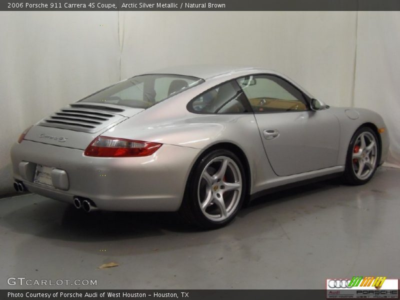 Arctic Silver Metallic / Natural Brown 2006 Porsche 911 Carrera 4S Coupe