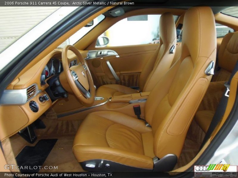 Arctic Silver Metallic / Natural Brown 2006 Porsche 911 Carrera 4S Coupe