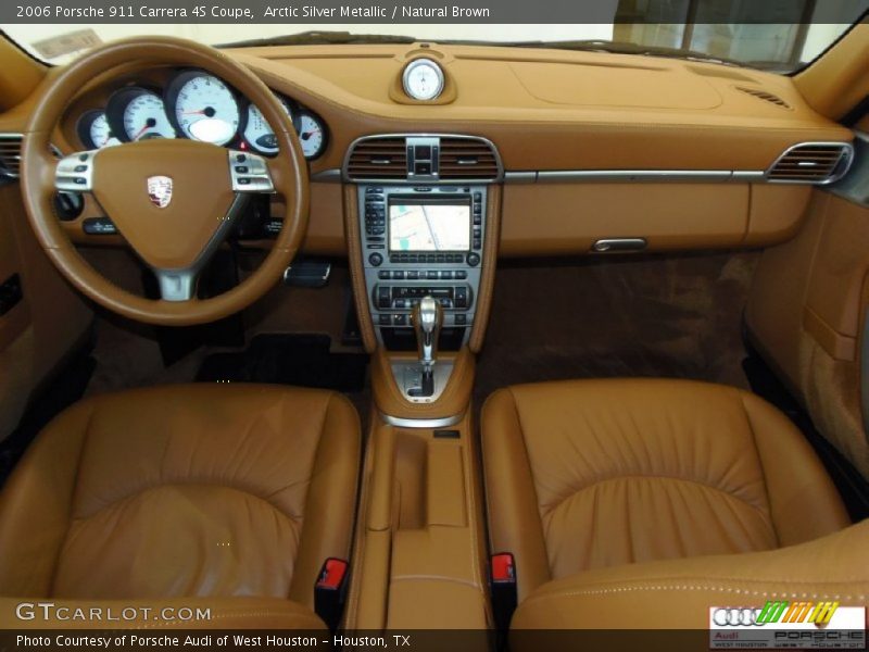 Arctic Silver Metallic / Natural Brown 2006 Porsche 911 Carrera 4S Coupe