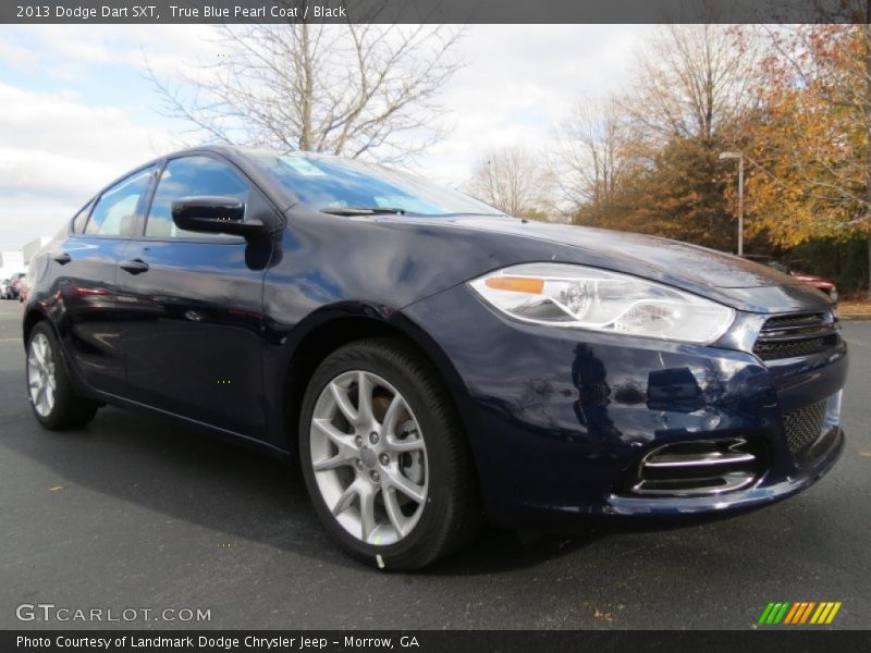 True Blue Pearl Coat / Black 2013 Dodge Dart SXT