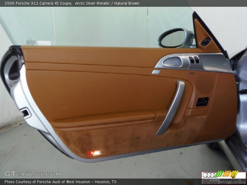 Arctic Silver Metallic / Natural Brown 2006 Porsche 911 Carrera 4S Coupe