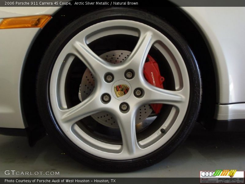 Arctic Silver Metallic / Natural Brown 2006 Porsche 911 Carrera 4S Coupe