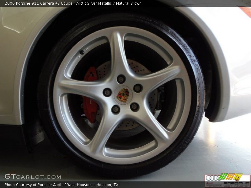 Arctic Silver Metallic / Natural Brown 2006 Porsche 911 Carrera 4S Coupe