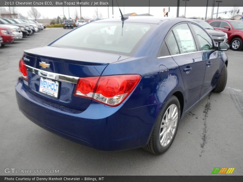 Blue Topaz Metallic / Jet Black 2013 Chevrolet Cruze ECO