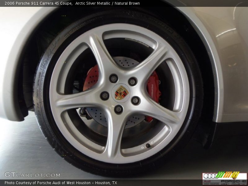 Arctic Silver Metallic / Natural Brown 2006 Porsche 911 Carrera 4S Coupe