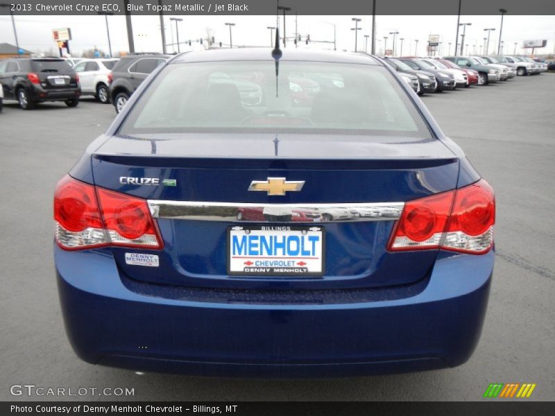 Blue Topaz Metallic / Jet Black 2013 Chevrolet Cruze ECO