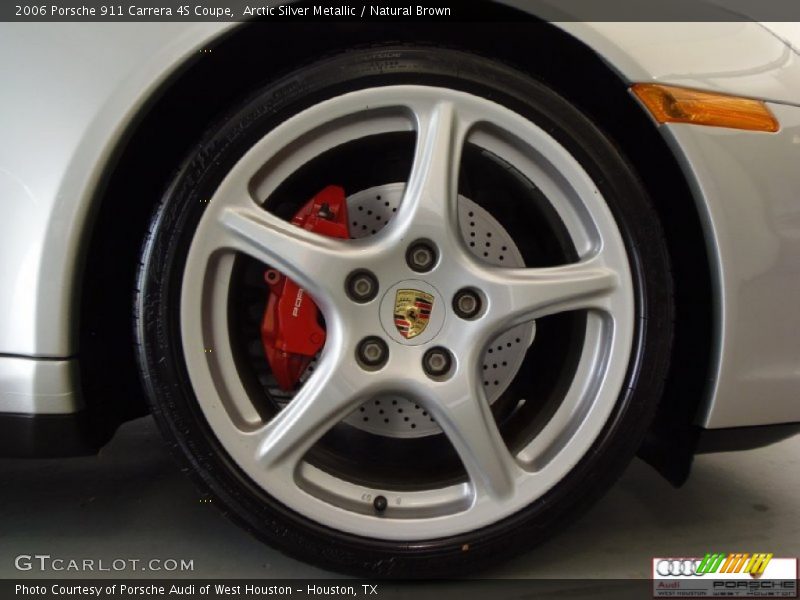 Arctic Silver Metallic / Natural Brown 2006 Porsche 911 Carrera 4S Coupe