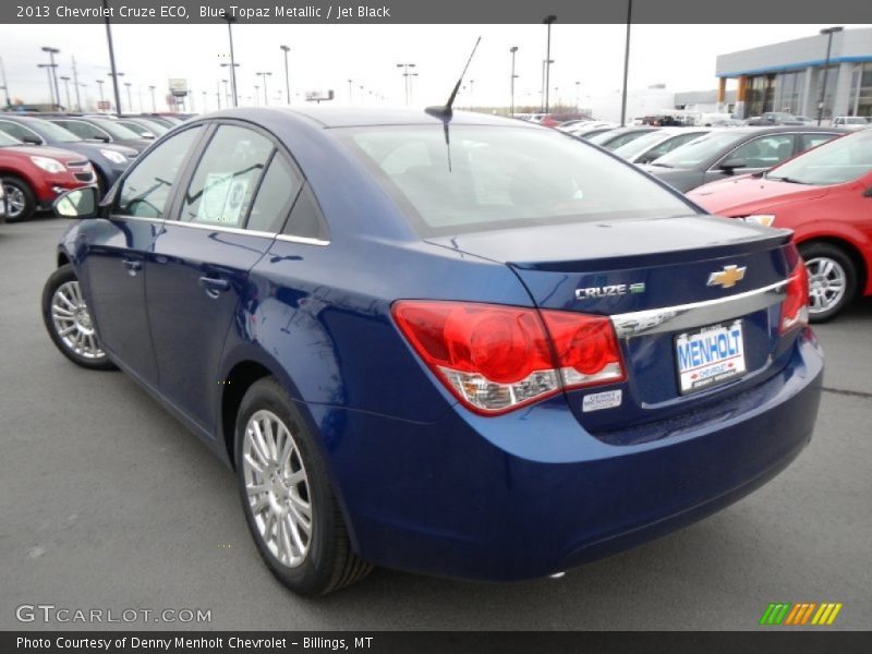 Blue Topaz Metallic / Jet Black 2013 Chevrolet Cruze ECO