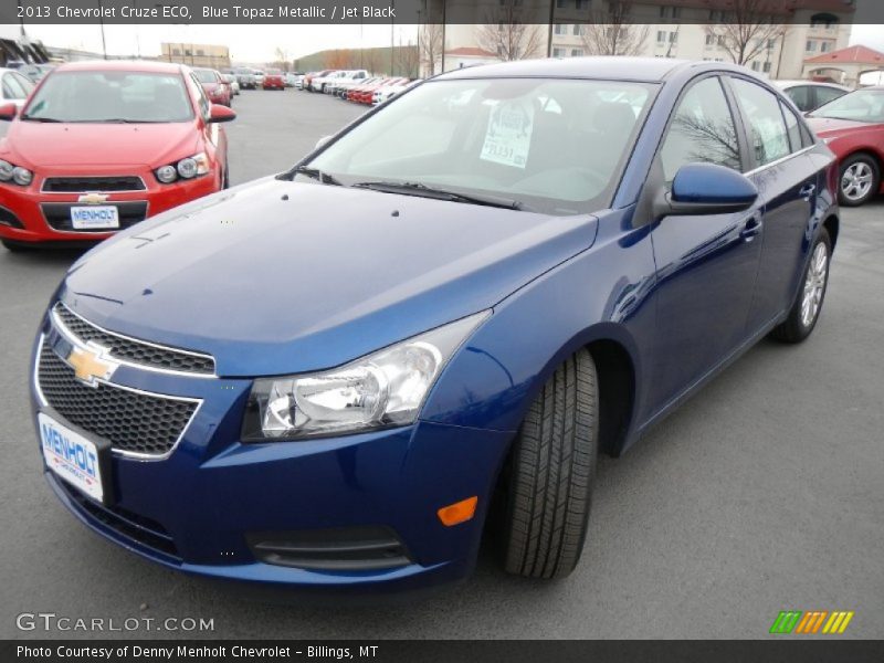 Blue Topaz Metallic / Jet Black 2013 Chevrolet Cruze ECO