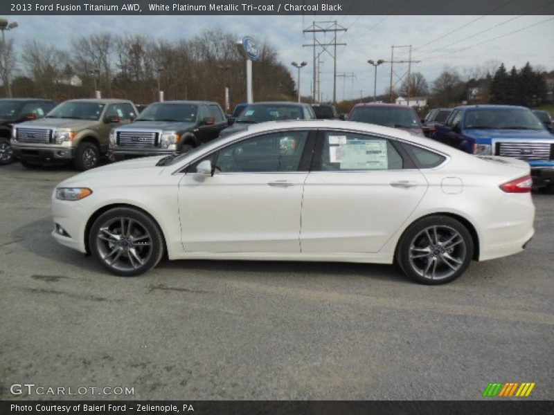 2013 Fusion Titanium AWD White Platinum Metallic Tri-coat