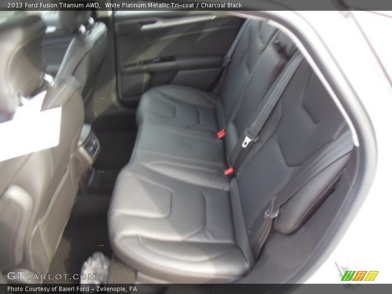 White Platinum Metallic Tri-coat / Charcoal Black 2013 Ford Fusion Titanium AWD