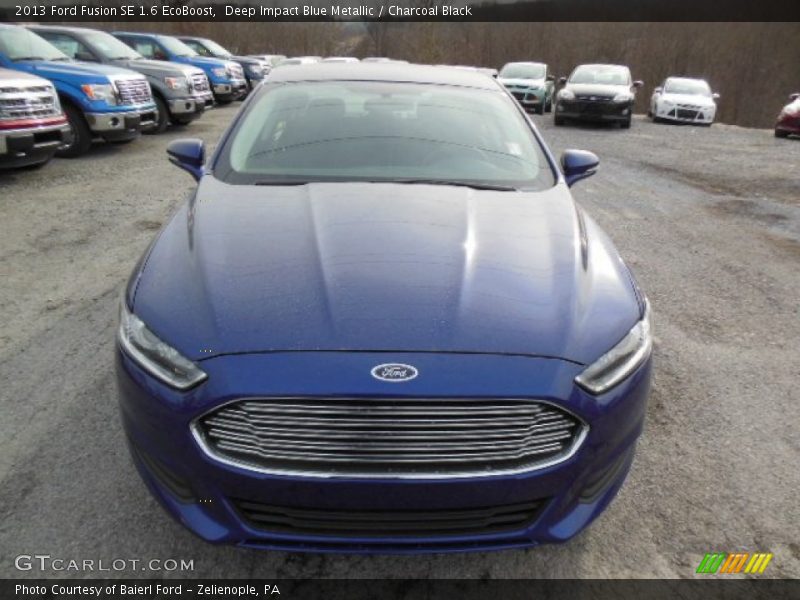 Deep Impact Blue Metallic / Charcoal Black 2013 Ford Fusion SE 1.6 EcoBoost