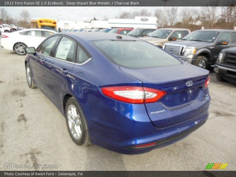 Deep Impact Blue Metallic / Charcoal Black 2013 Ford Fusion SE 1.6 EcoBoost