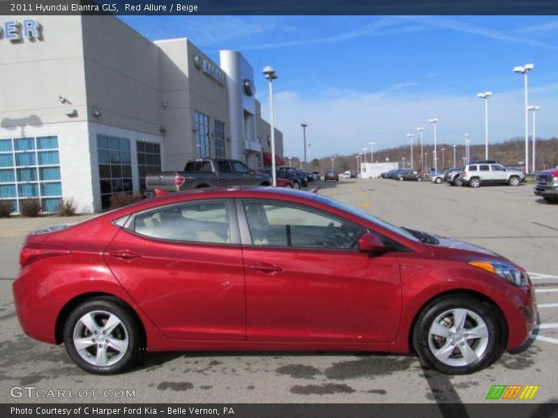 Red Allure / Beige 2011 Hyundai Elantra GLS