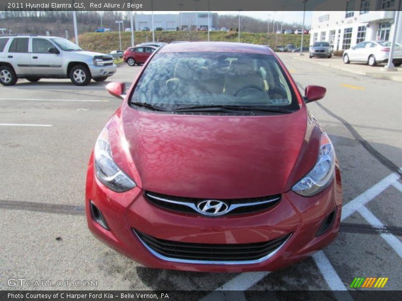 Red Allure / Beige 2011 Hyundai Elantra GLS