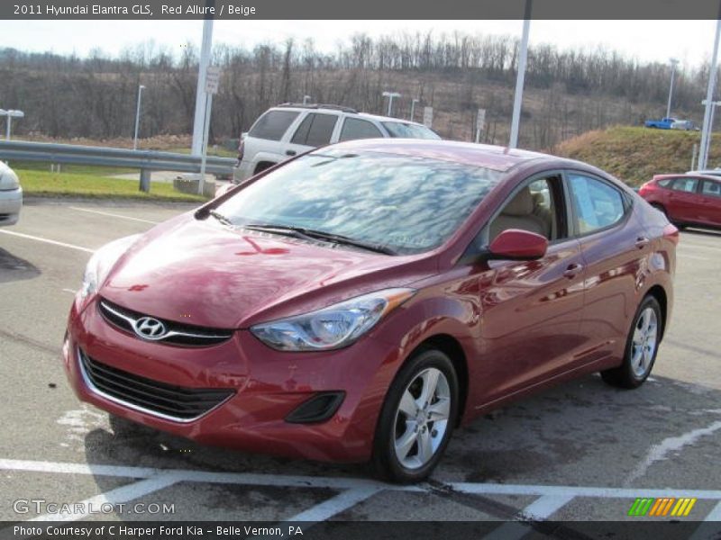 Red Allure / Beige 2011 Hyundai Elantra GLS
