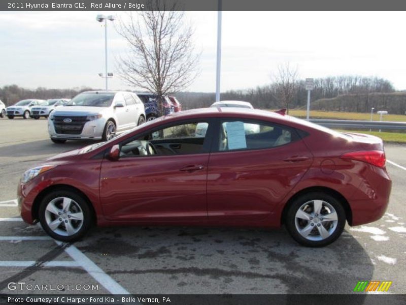 Red Allure / Beige 2011 Hyundai Elantra GLS