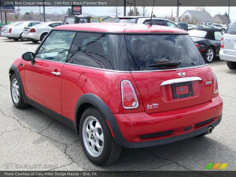 Chili Red / Black/Panther Black 2006 Mini Cooper Hardtop