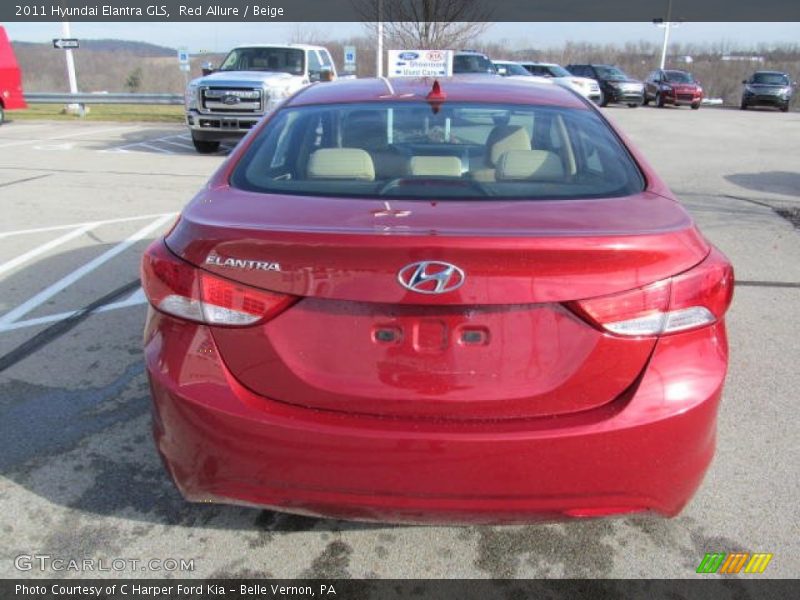 Red Allure / Beige 2011 Hyundai Elantra GLS
