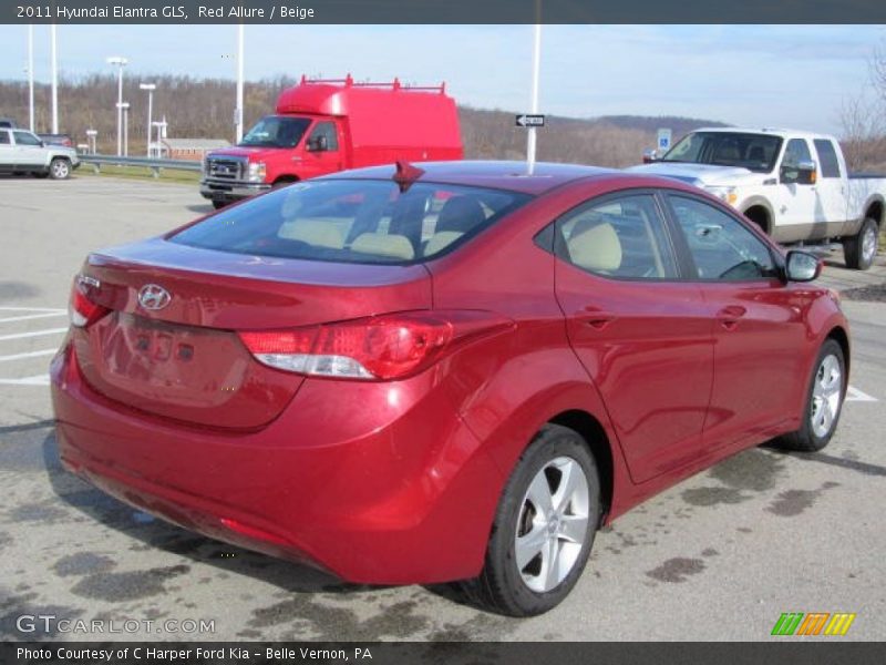 Red Allure / Beige 2011 Hyundai Elantra GLS