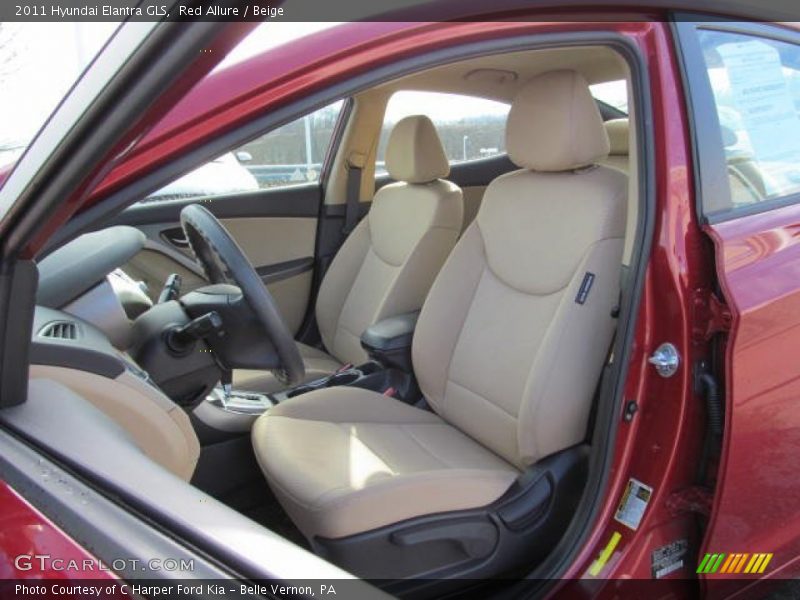 Red Allure / Beige 2011 Hyundai Elantra GLS