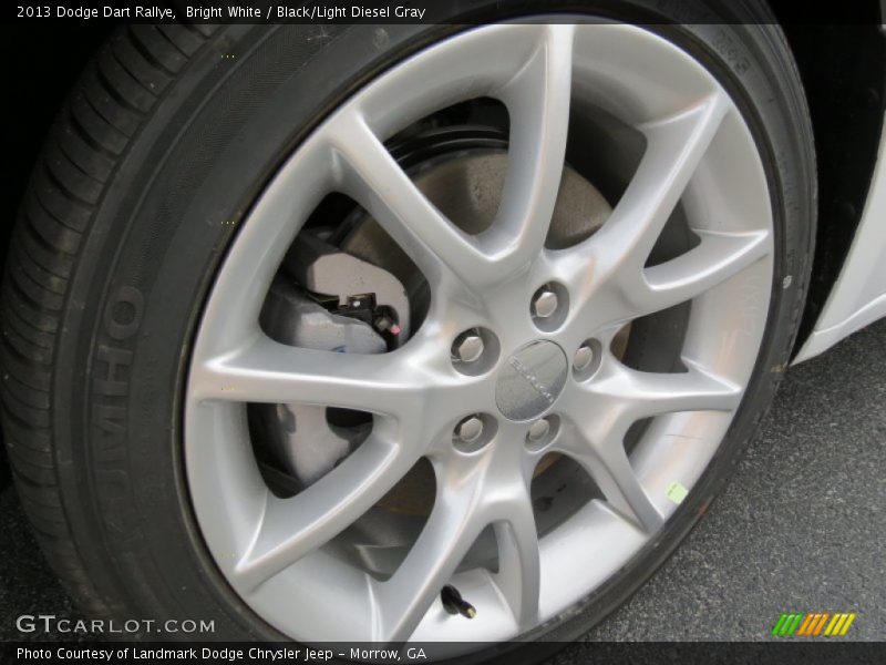 Bright White / Black/Light Diesel Gray 2013 Dodge Dart Rallye