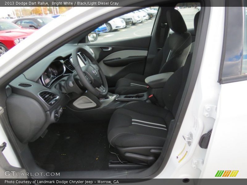 Bright White / Black/Light Diesel Gray 2013 Dodge Dart Rallye