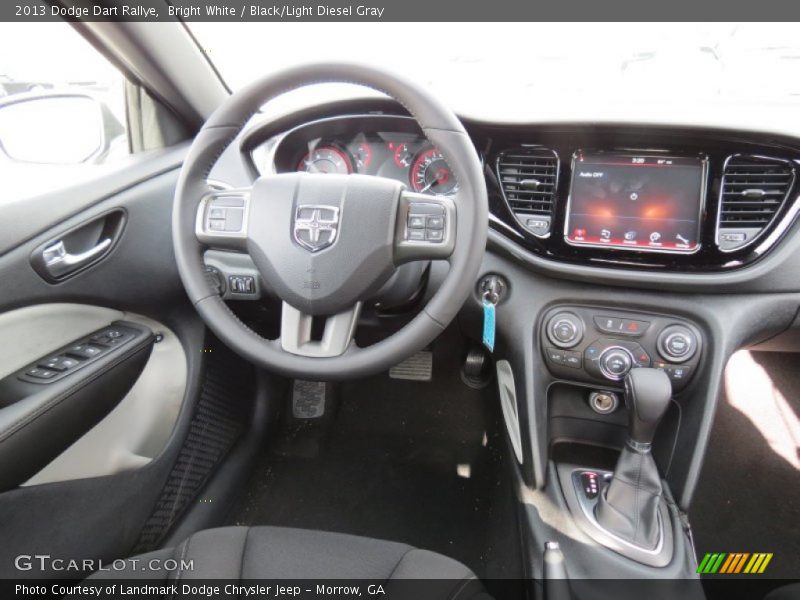 Bright White / Black/Light Diesel Gray 2013 Dodge Dart Rallye