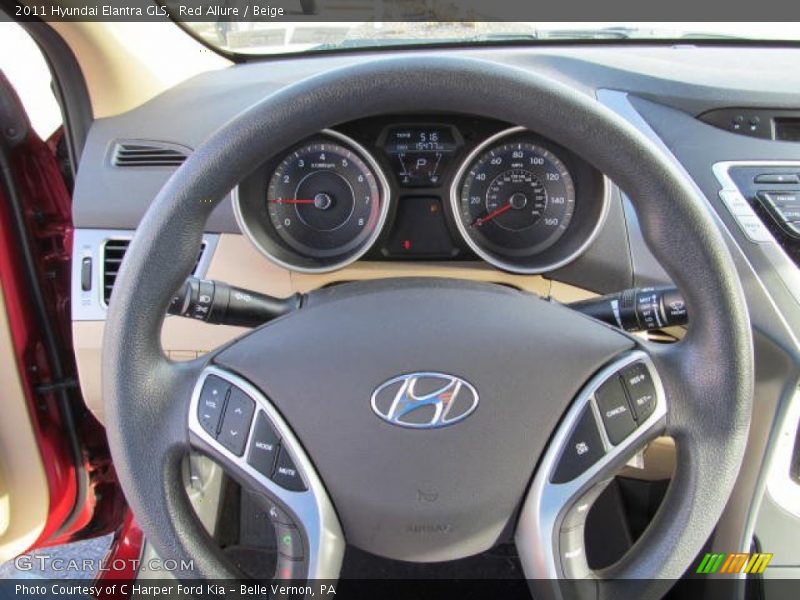 Red Allure / Beige 2011 Hyundai Elantra GLS
