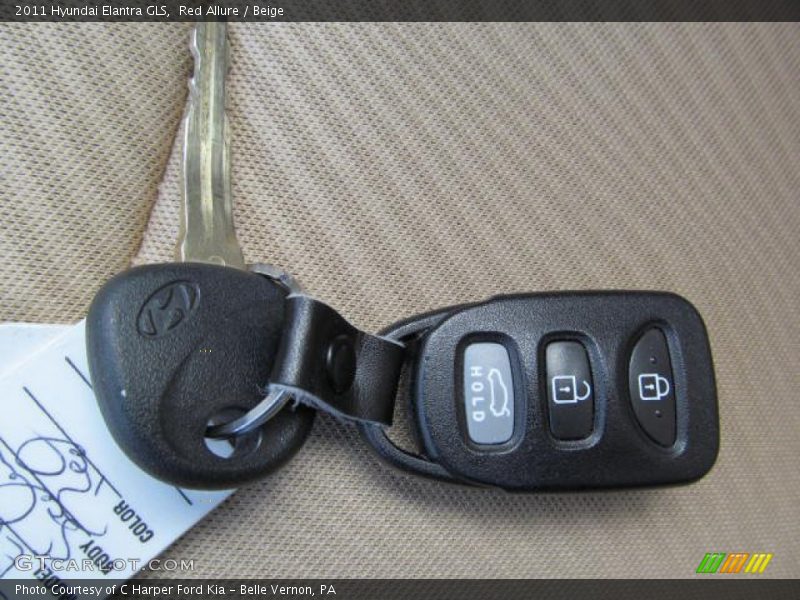 Red Allure / Beige 2011 Hyundai Elantra GLS