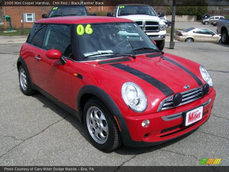 Chili Red / Black/Panther Black 2006 Mini Cooper Hardtop