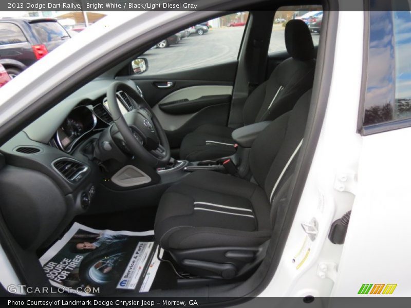 Bright White / Black/Light Diesel Gray 2013 Dodge Dart Rallye