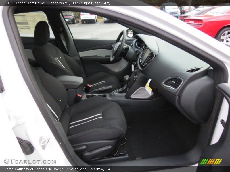 Bright White / Black/Light Diesel Gray 2013 Dodge Dart Rallye