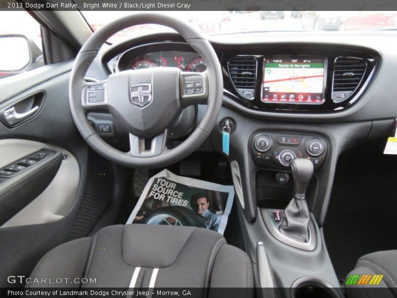 Bright White / Black/Light Diesel Gray 2013 Dodge Dart Rallye