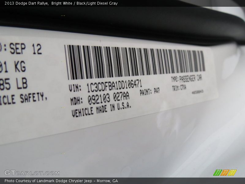 PW7 - 2013 Dodge Dart Rallye