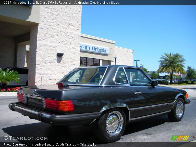 Anthracite Grey Metallic / Black 1987 Mercedes-Benz SL Class 560 SL Roadster