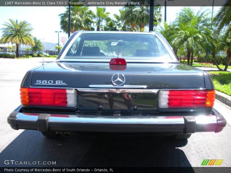 Anthracite Grey Metallic / Black 1987 Mercedes-Benz SL Class 560 SL Roadster