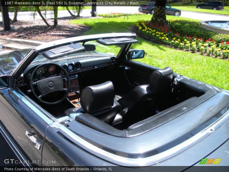 Anthracite Grey Metallic / Black 1987 Mercedes-Benz SL Class 560 SL Roadster