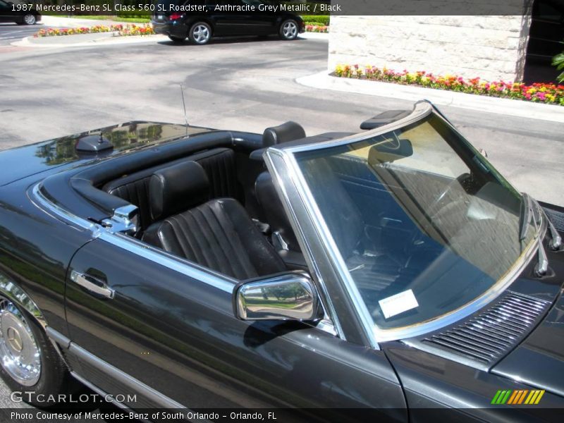 Anthracite Grey Metallic / Black 1987 Mercedes-Benz SL Class 560 SL Roadster