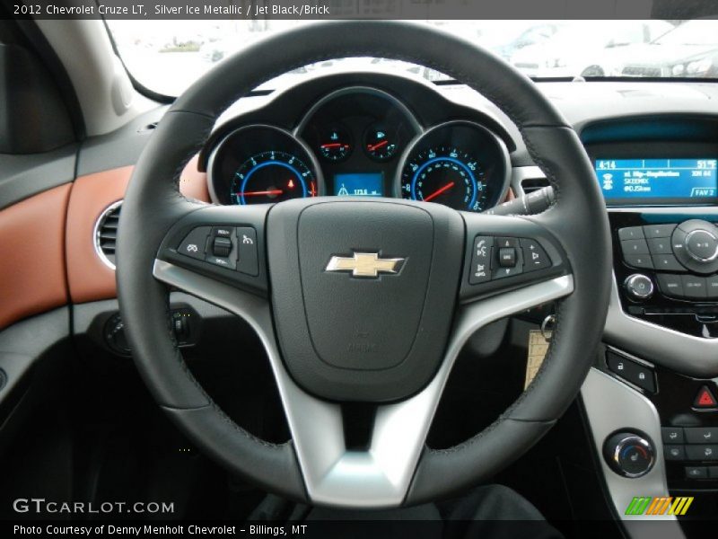 Silver Ice Metallic / Jet Black/Brick 2012 Chevrolet Cruze LT