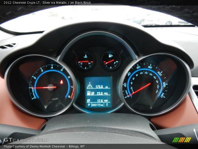 Silver Ice Metallic / Jet Black/Brick 2012 Chevrolet Cruze LT