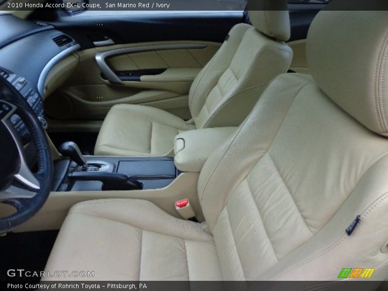 Front Seat of 2010 Accord EX-L Coupe