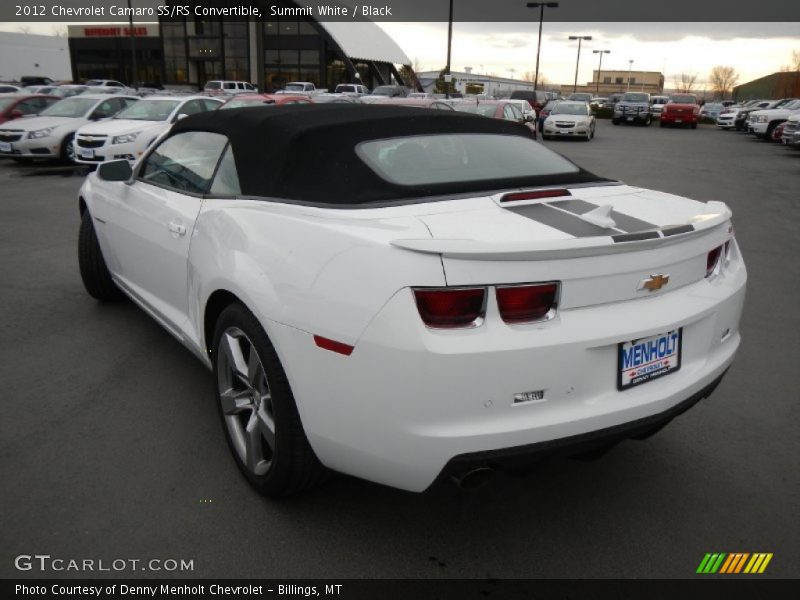 Summit White / Black 2012 Chevrolet Camaro SS/RS Convertible