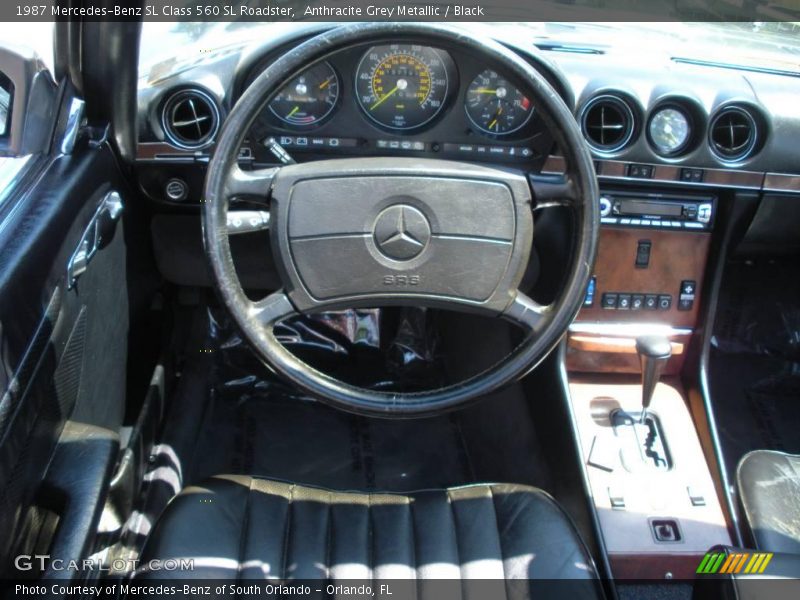 Anthracite Grey Metallic / Black 1987 Mercedes-Benz SL Class 560 SL Roadster