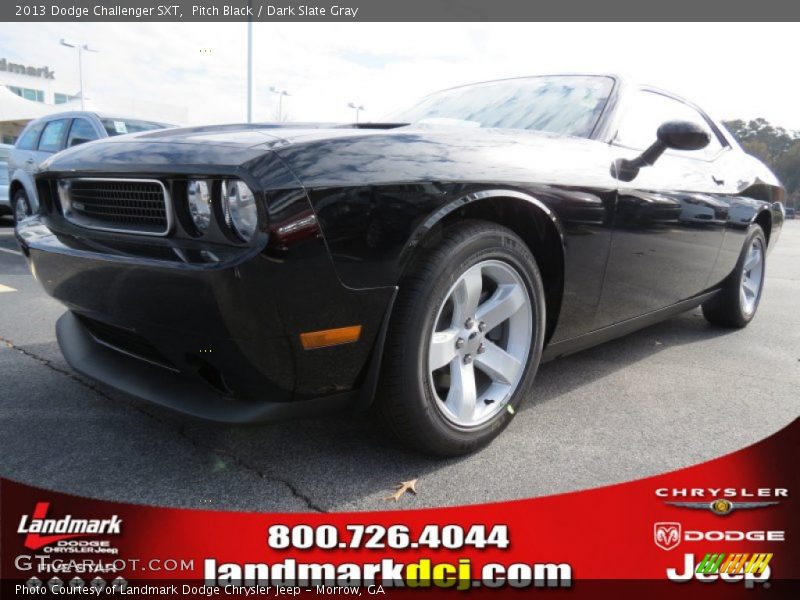Pitch Black / Dark Slate Gray 2013 Dodge Challenger SXT
